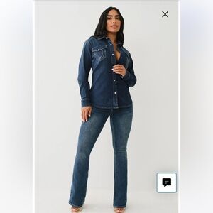 True Religion Dark Blue Denim Shirt